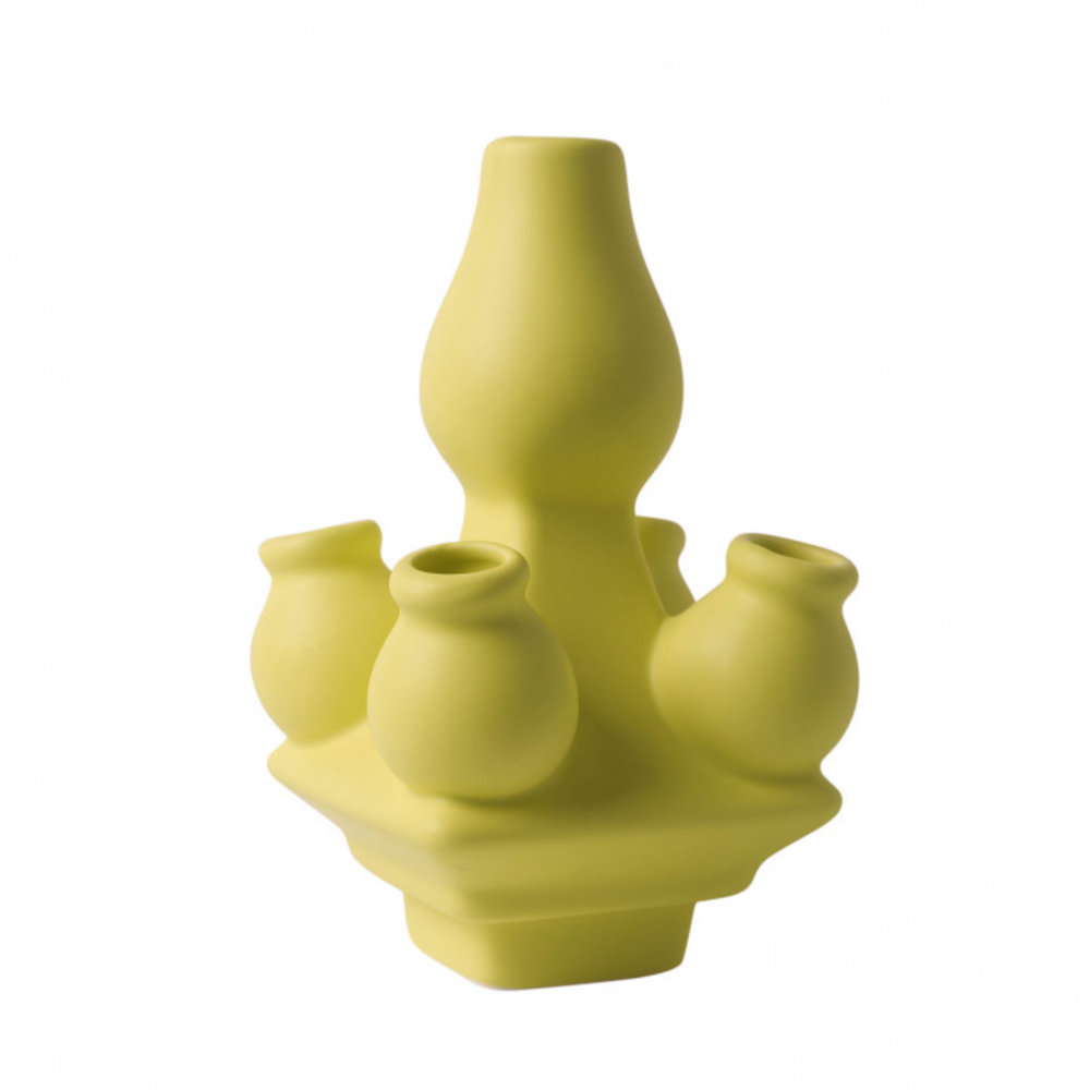 Heinen Delfts Blauw Stacking madness Yellow mat top