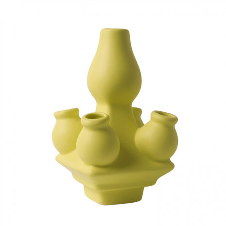 Heinen Delfts Blauw Stacking madness Yellow mat top