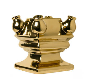 Heinen Delfts Blauw Stapelgekte Goud bodem