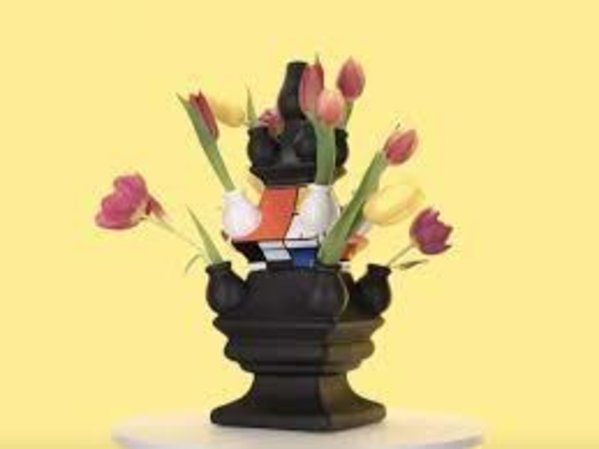 Heinen Delfts Blauw Locura apilable Tapa negra mate Heinen Delfts Blauw Locura apilable Tapa negra mate