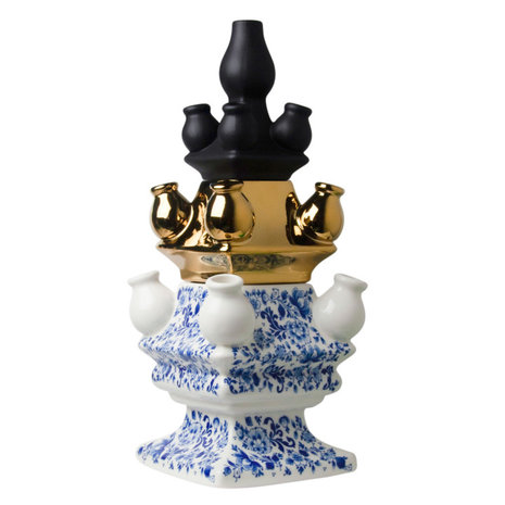 Heinen Delfts Blauw Locura apilable Centro de flores ornamentales