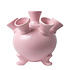 Tulip vase on feet pink large KLEI Tulip vase on feet pink large KLEI