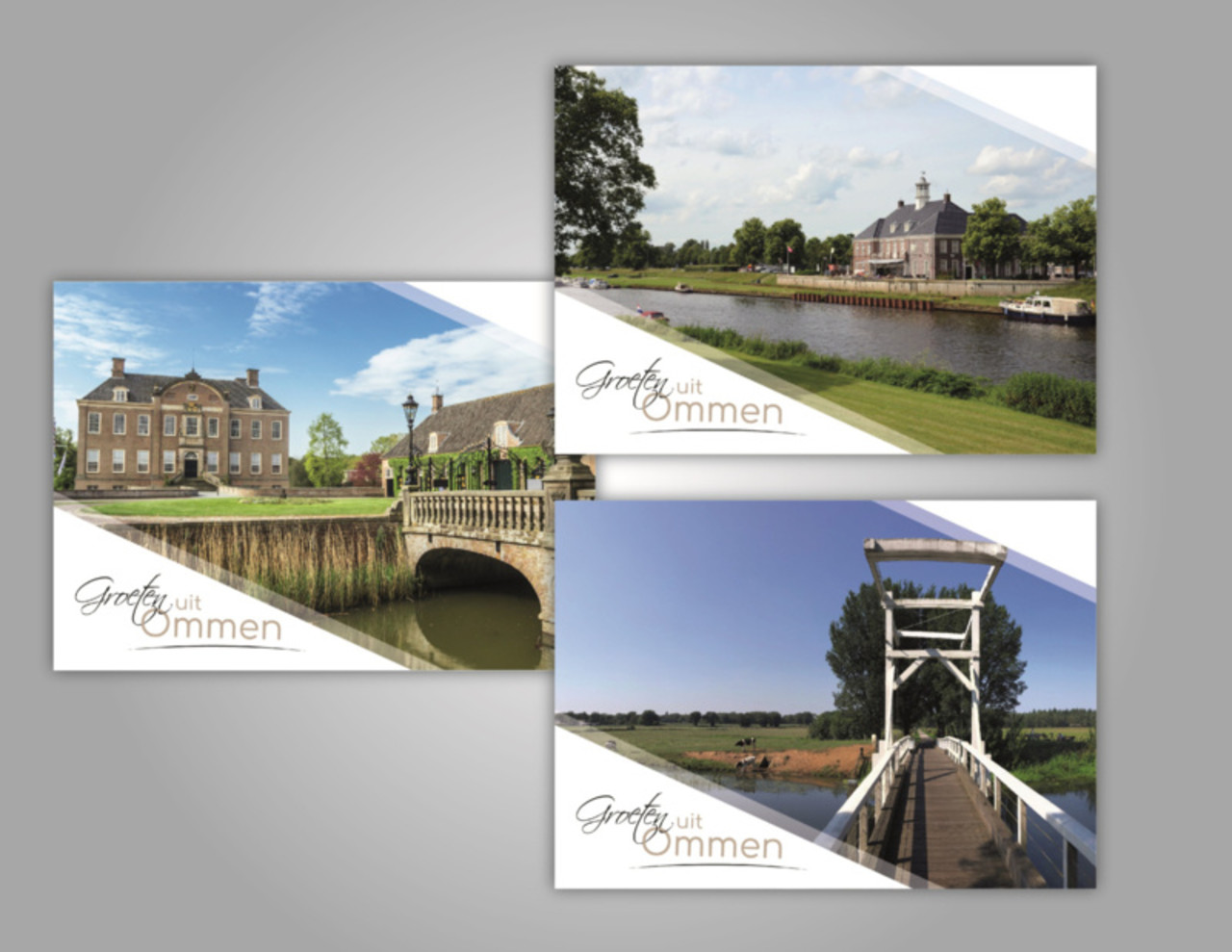 Ansichtkaarten Ommen Set van 3 | Museum, Kasteel en Voetbrug Ansichtkaarten Ommen Set van 3 | Museum, Kasteel en Voetbrug