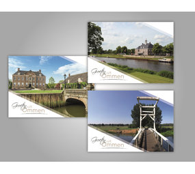 Postcards Ommen Set of 3 | Museum, Castle and Footbridge Postcards Ommen Set of 3 | Museum, Castle and Footbridge