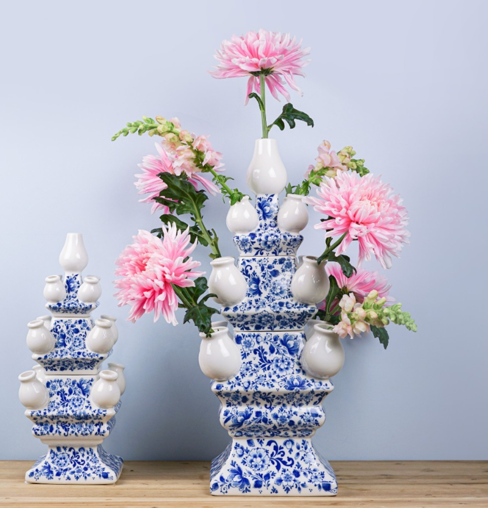 Heinen Delfts Blauw Tulip vase 3-piece Elegant Flower XL