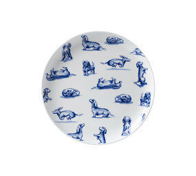 Heinen Delfts Blauw Piatto da colazione Bassotto Nhaan