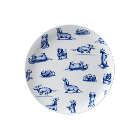 Heinen Delfts Blauw Assiette petit-déjeuner Teckel Nhaan