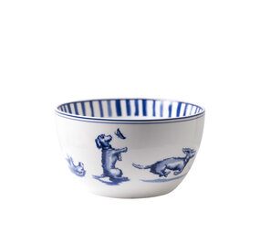 Heinen Delfts Blauw Yogurt bowl Dachshund Nhaan