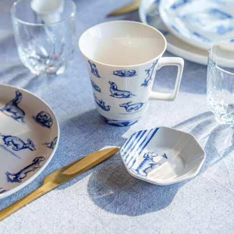 Heinen Delfts Blauw Teebeutelhalter Dackel Nhaan