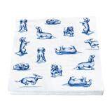 Heinen Delfts Blauw Napkins dachshund Nhaan