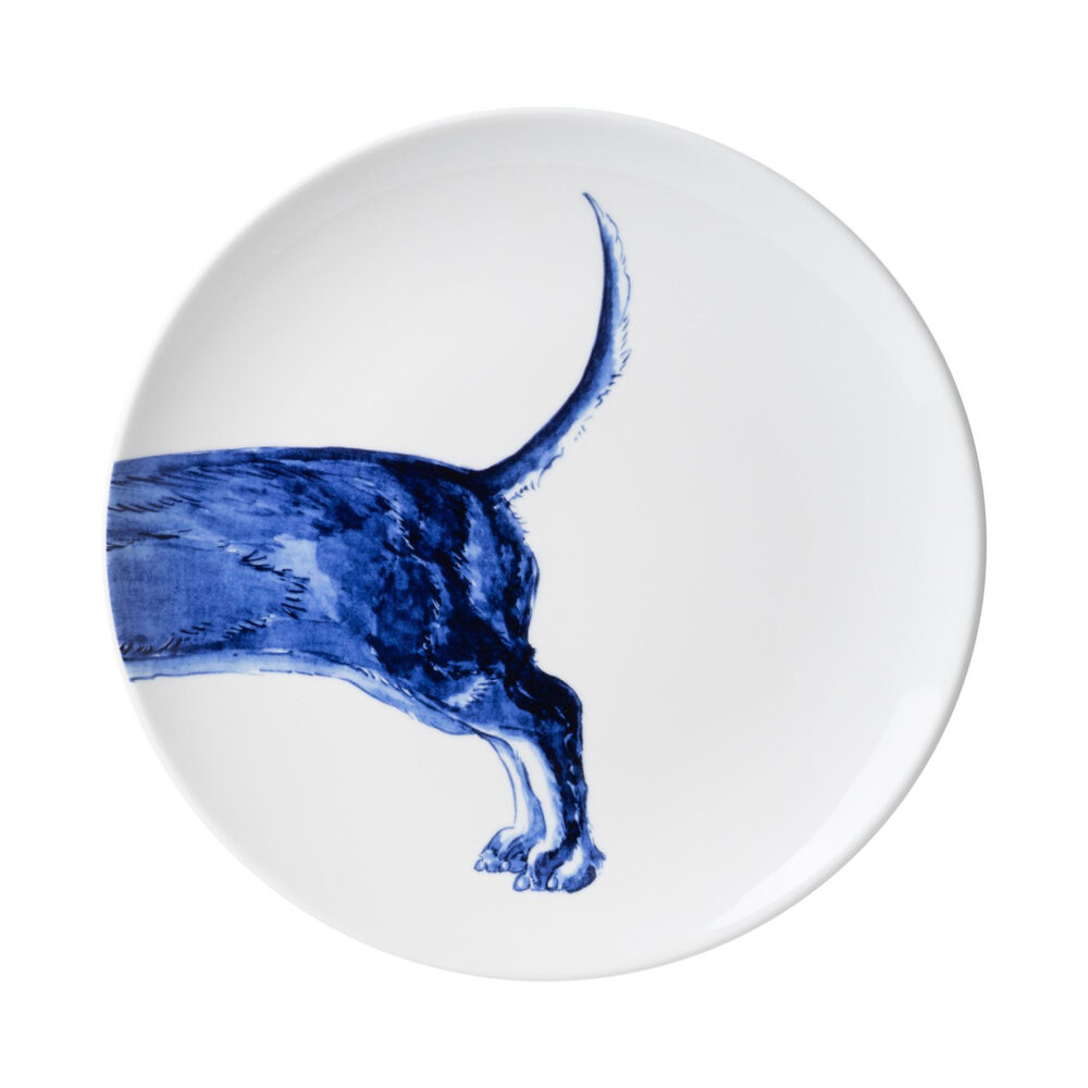 Heinen Delfts Blauw Wandteller Dackel 3er-Set