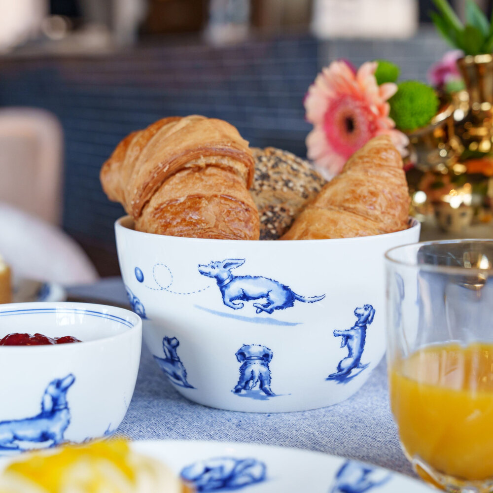 Heinen Delfts Blauw Bol à soupe Teckel Nhaan