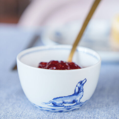Heinen Delfts Blauw Dipping dish Dachshund Nhaan Heinen Delfts Blauw Dipping dish Dachshund Nhaan