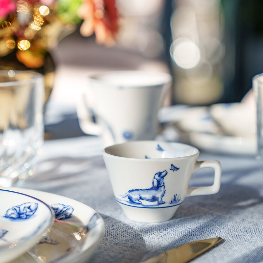 Heinen Delfts Blauw Espressotasse Dackel Nhaan 2 Stk.