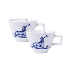 Heinen Delfts Blauw Tasse à expresso Teckel Nhaan 2 pcs. Heinen Delfts Blauw Tasse à expresso Teckel Nhaan 2 pcs.
