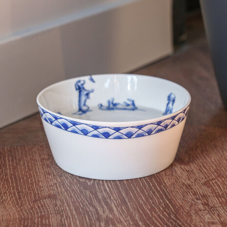Heinen Delfts Blauw Dachshund Nhaan food bowl