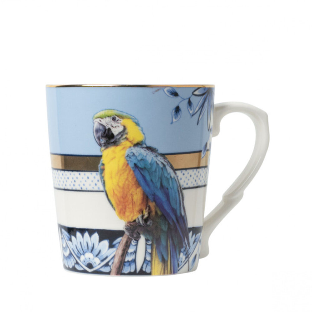 Heinen Delfts Blauw Tasse mandala perroquet Heinen Delfts Blauw Tasse mandala perroquet