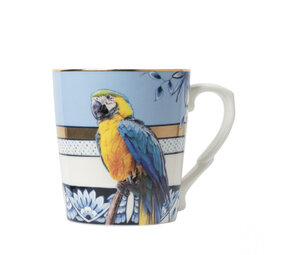 Heinen Delfts Blauw Taza loro mandala