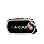 bag-all Mini Earbuds Case With Piping Black