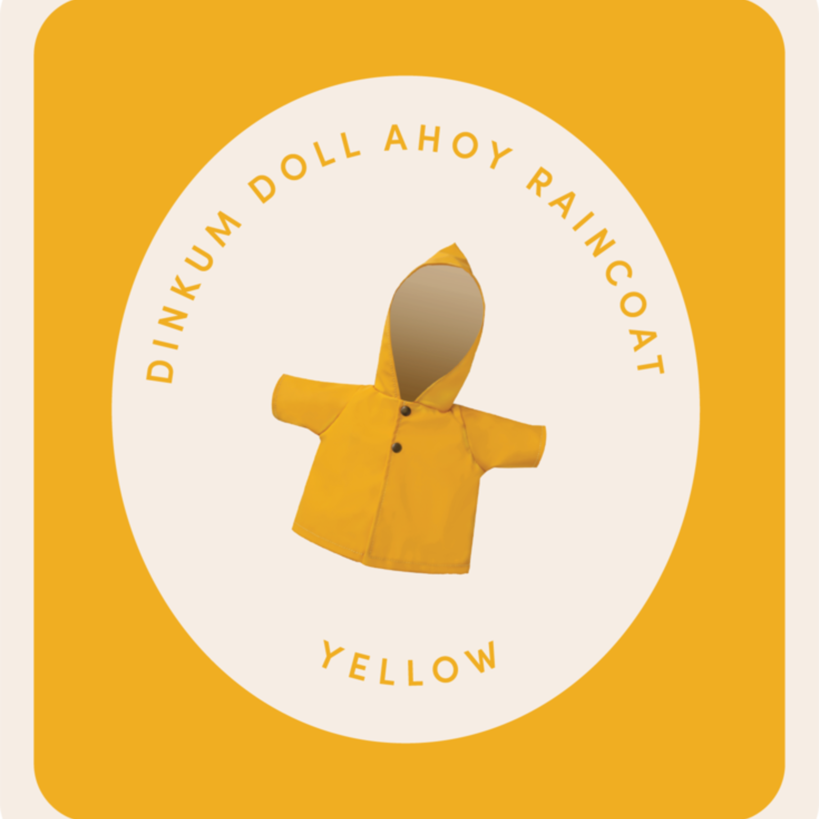 Olli Ella Dinkum Dolls Clothing Ahoy Raincoat - Yellow