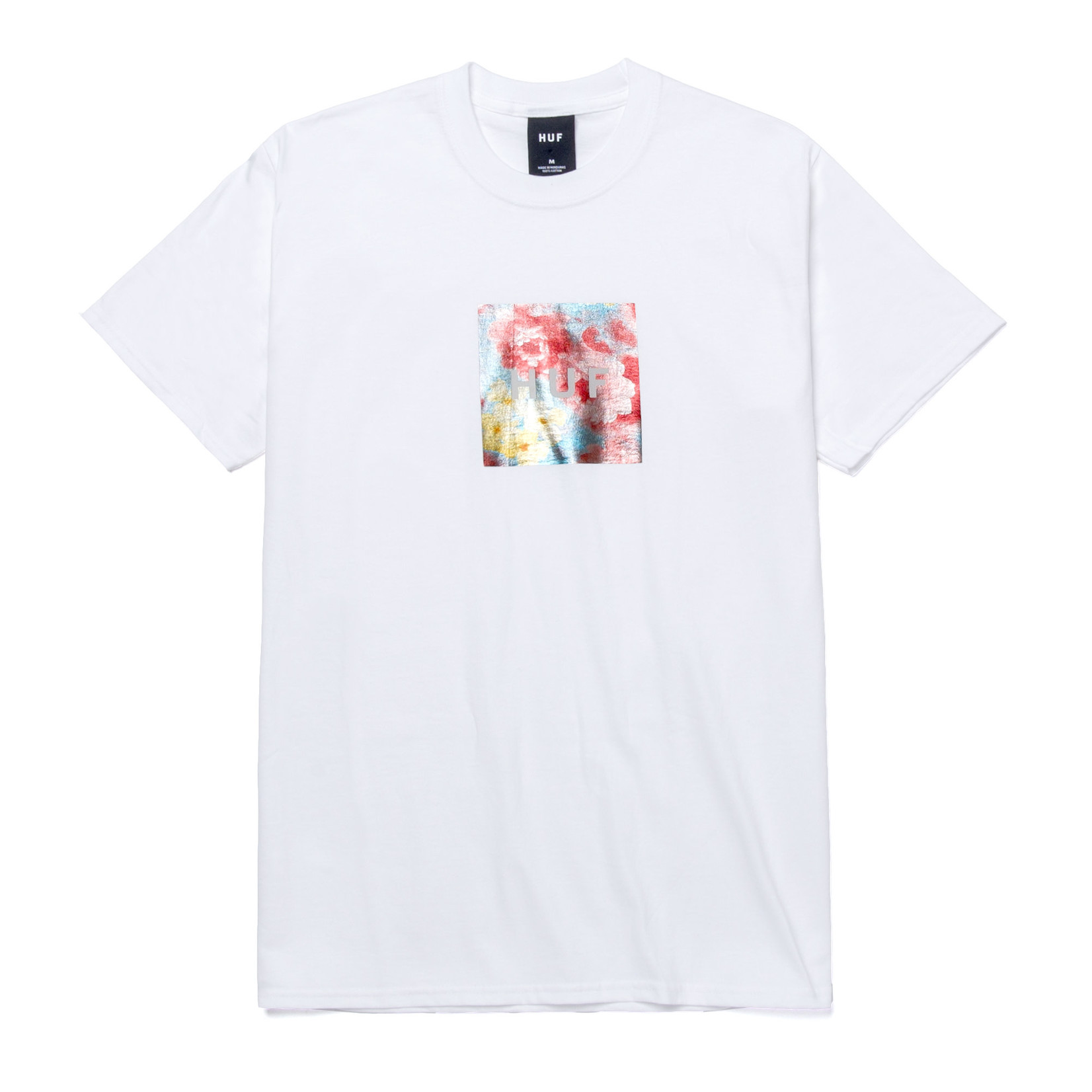 HUF Foil Flower Box Logo S/S Tee -White