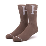 HUF Classic H Crew Sock -Brown