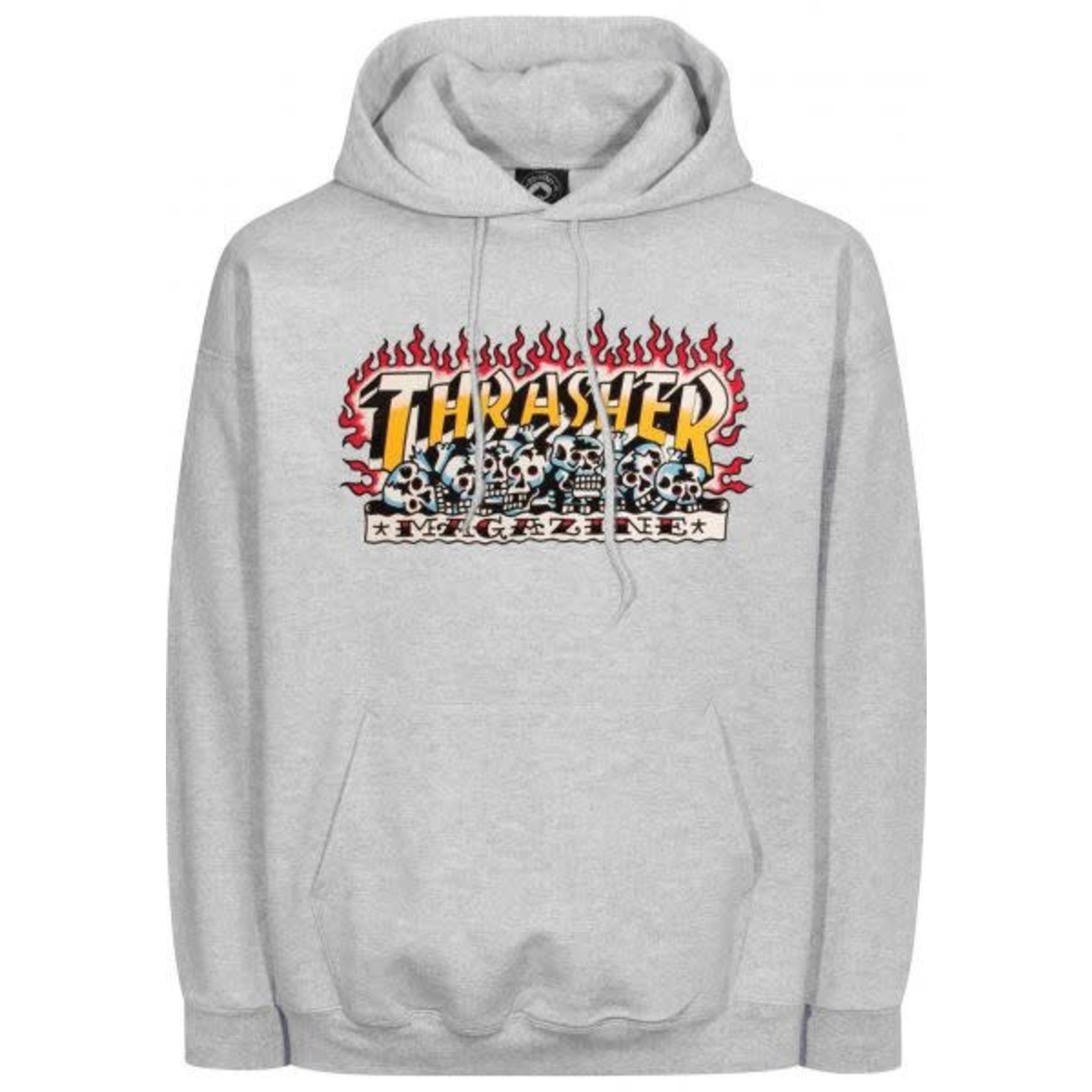 THRASHER Krak Skulls Heather Grey