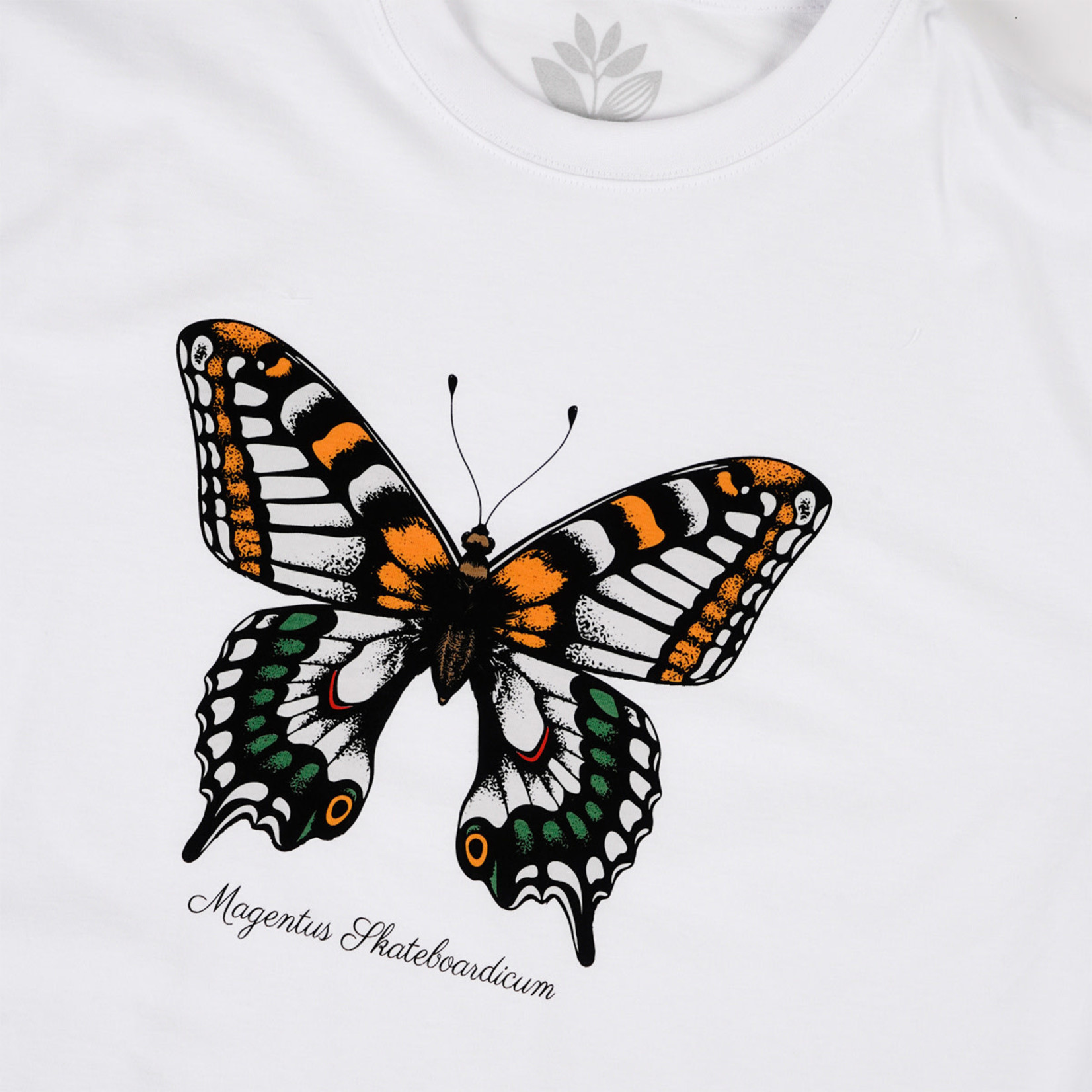 MAGENTA Butterfly Tee -White