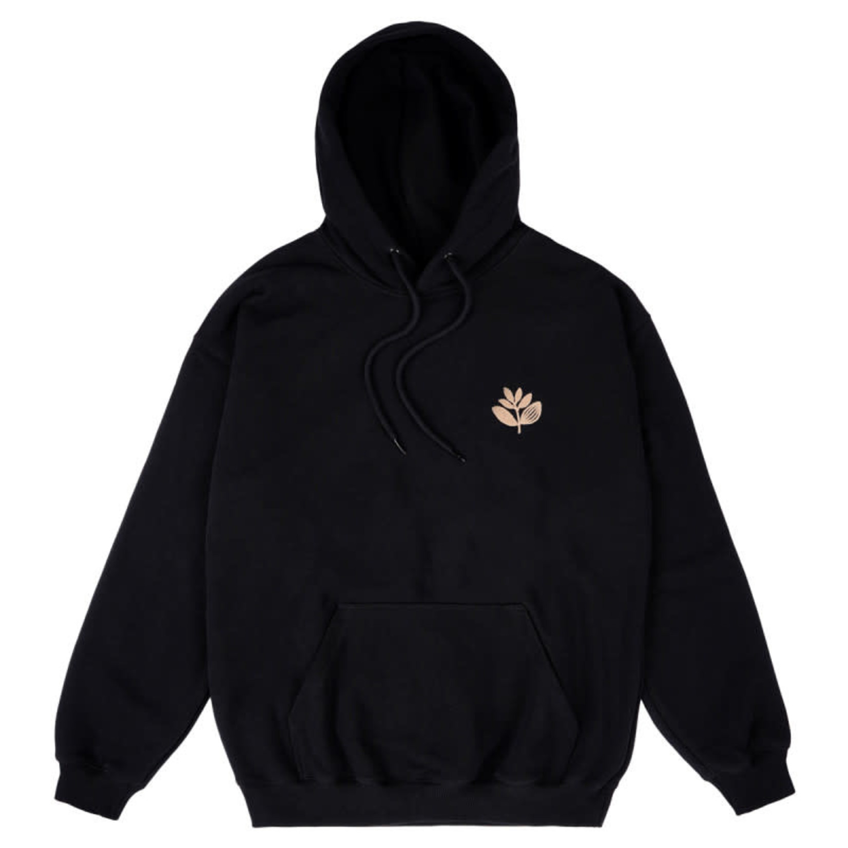 MAGENTA TERRY PLANT HOODIE - BLACK