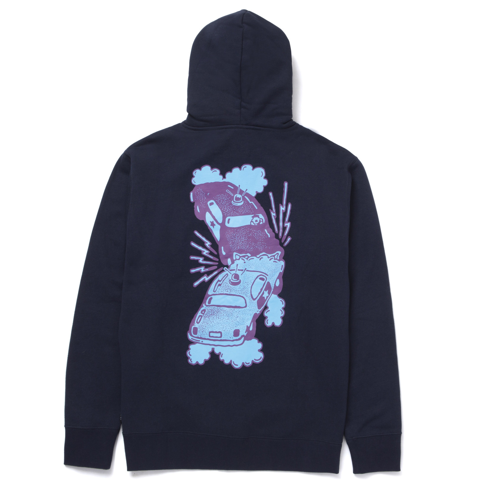 HUF COLLISION P/O HOODIE - NAVY BLAZER