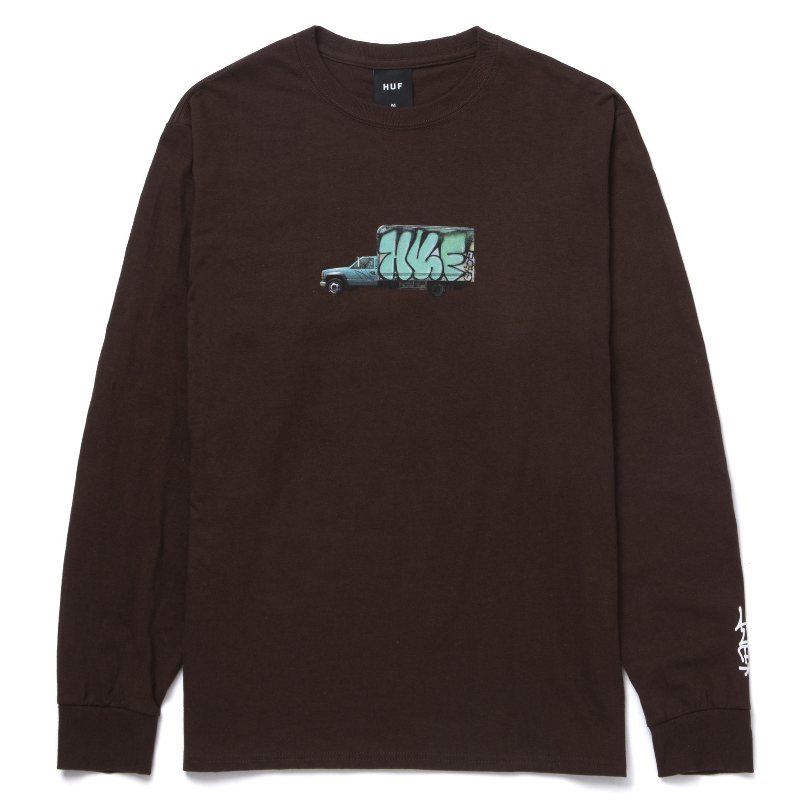 HUF REMIO BOX TRUCK L/S TEE - CHOCOLATE BROWN