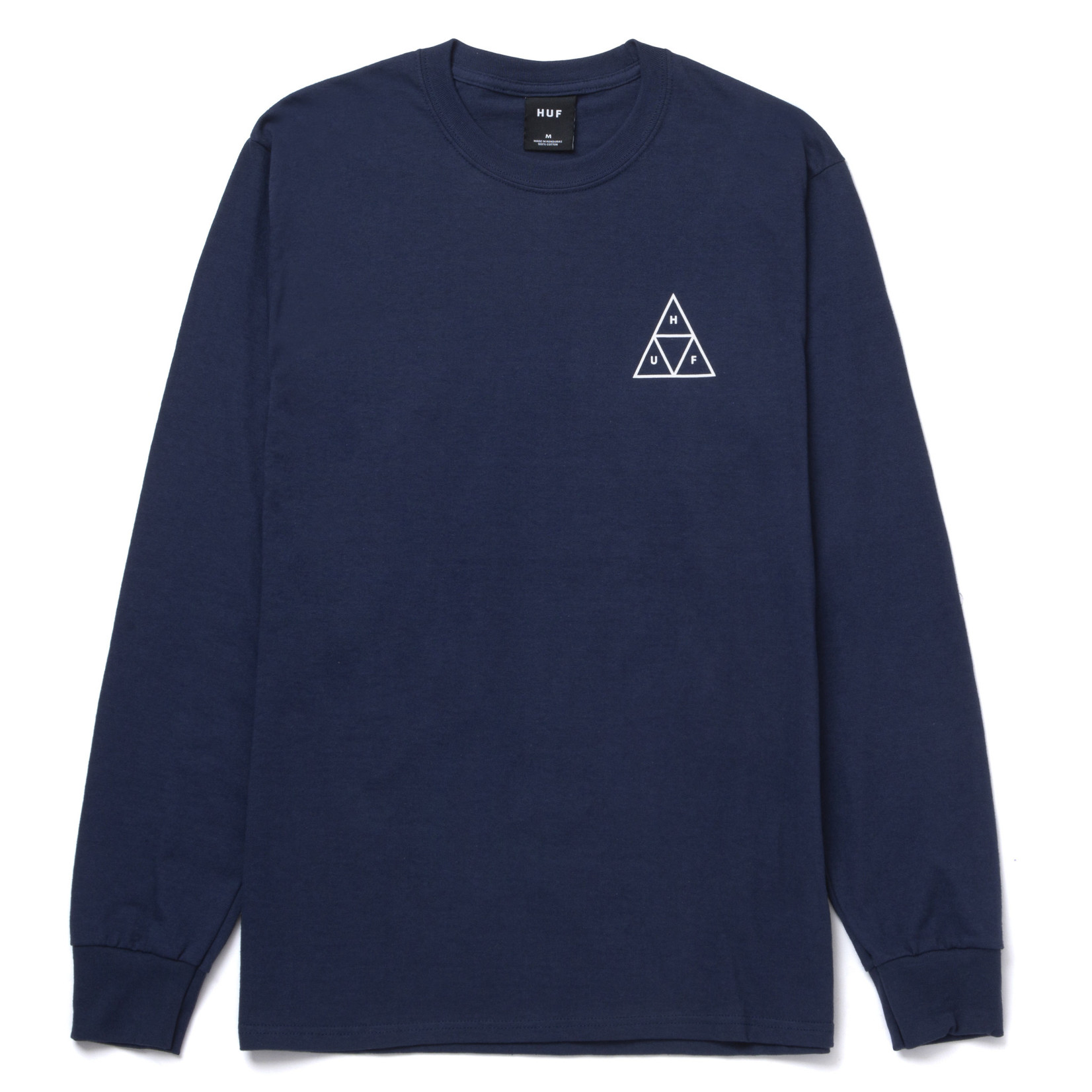 HUF ESSENTIAL TT L/S TEE - NAVY