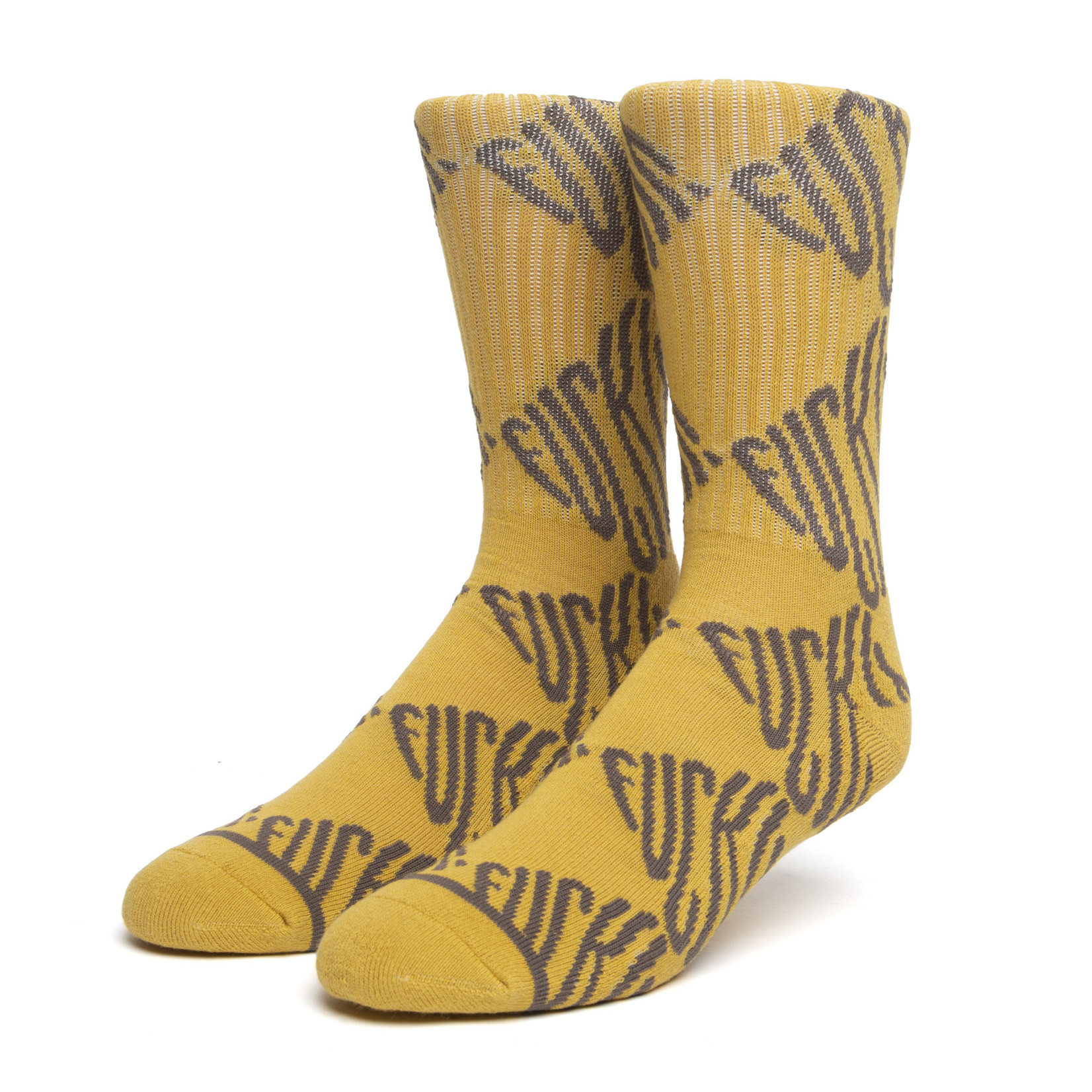 HUF ARGYLE FUCK IT SOCK - GOLDEN