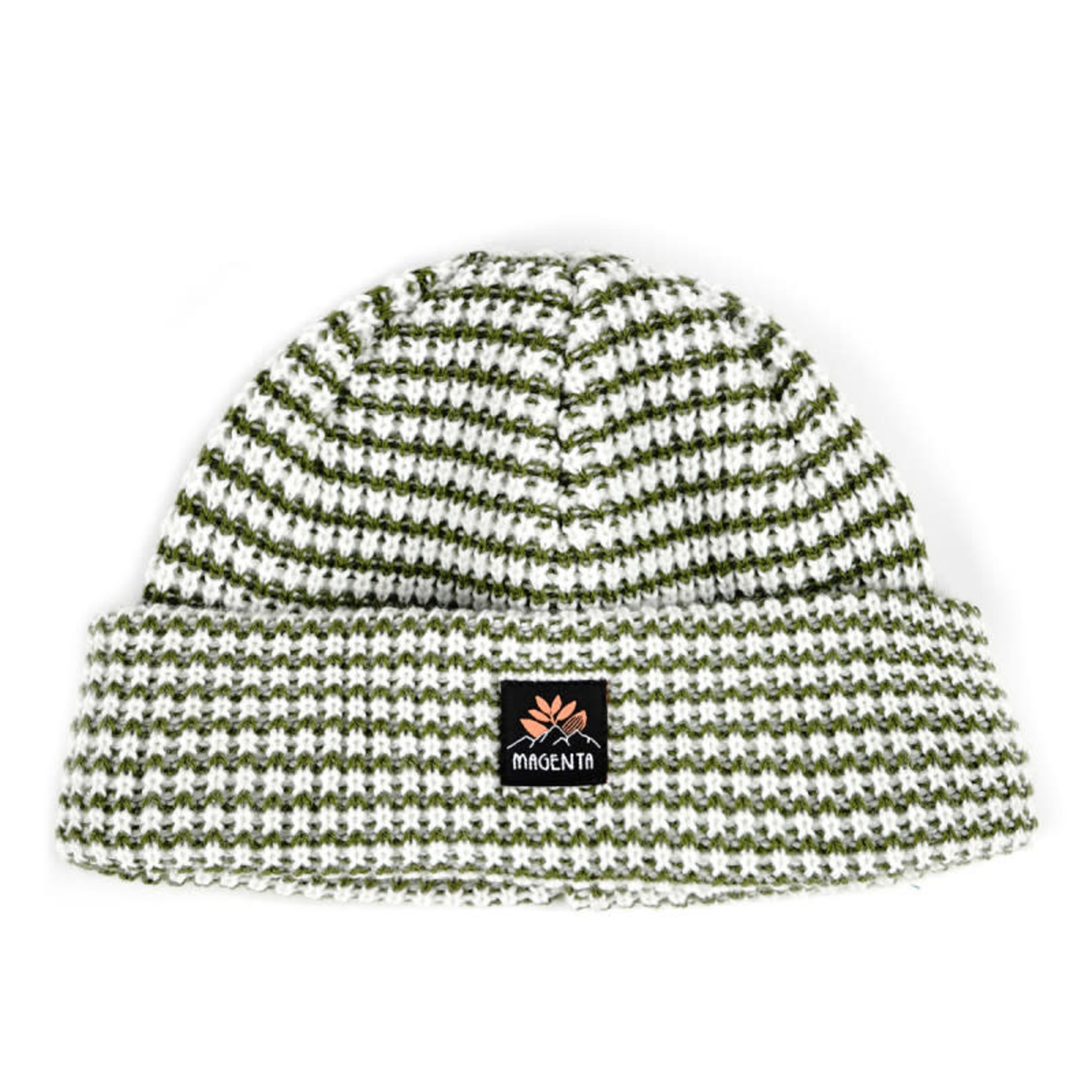 MAGENTA STRIPE BEANIE - GREEN
