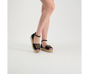 Zwarte Chain Plateau suède look sandalen | Damesschoenen - Home|  Starlightsfashionbabe