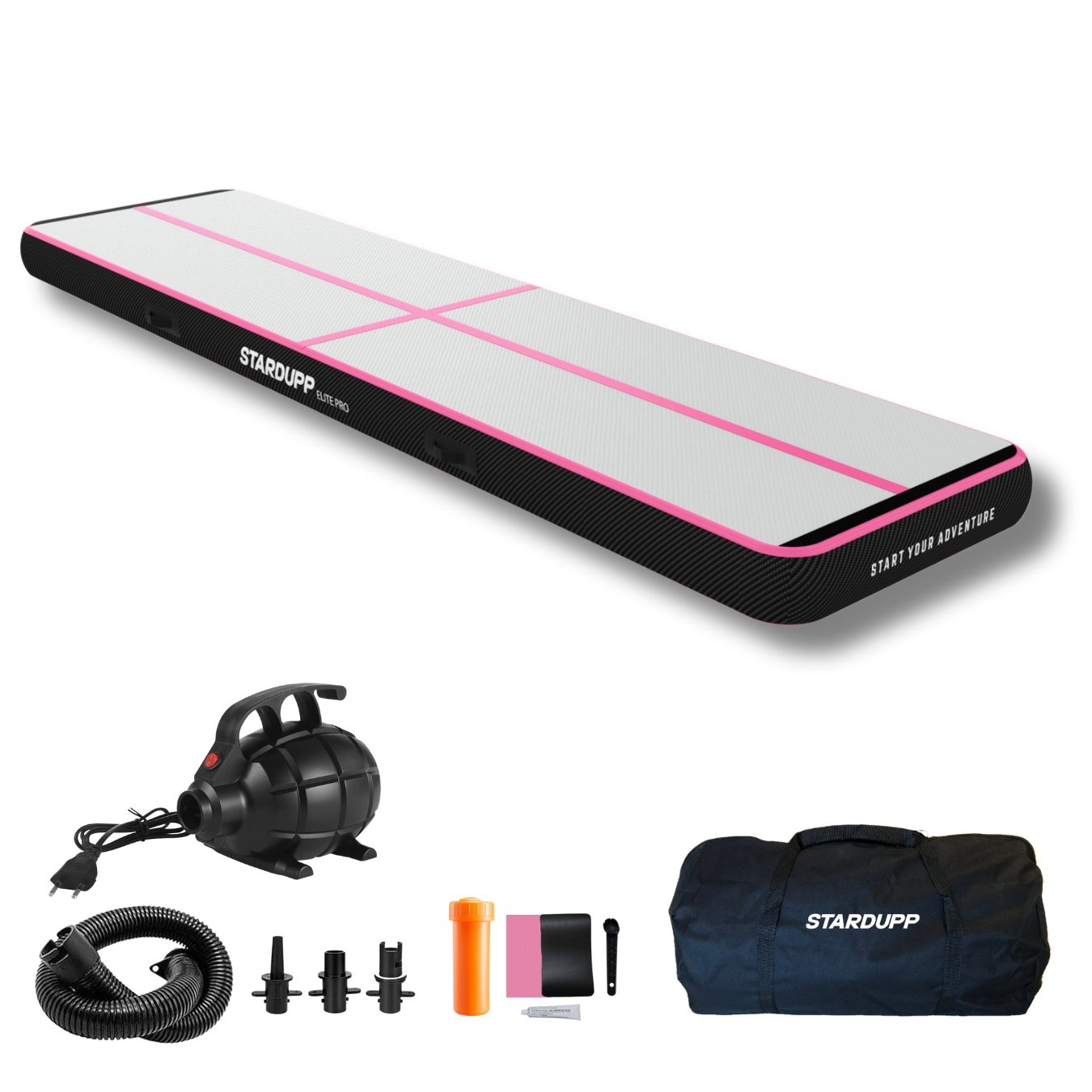 3x1M Tapis de Gym Gonflable Portable PVC pour Yoga/Formation/Sport