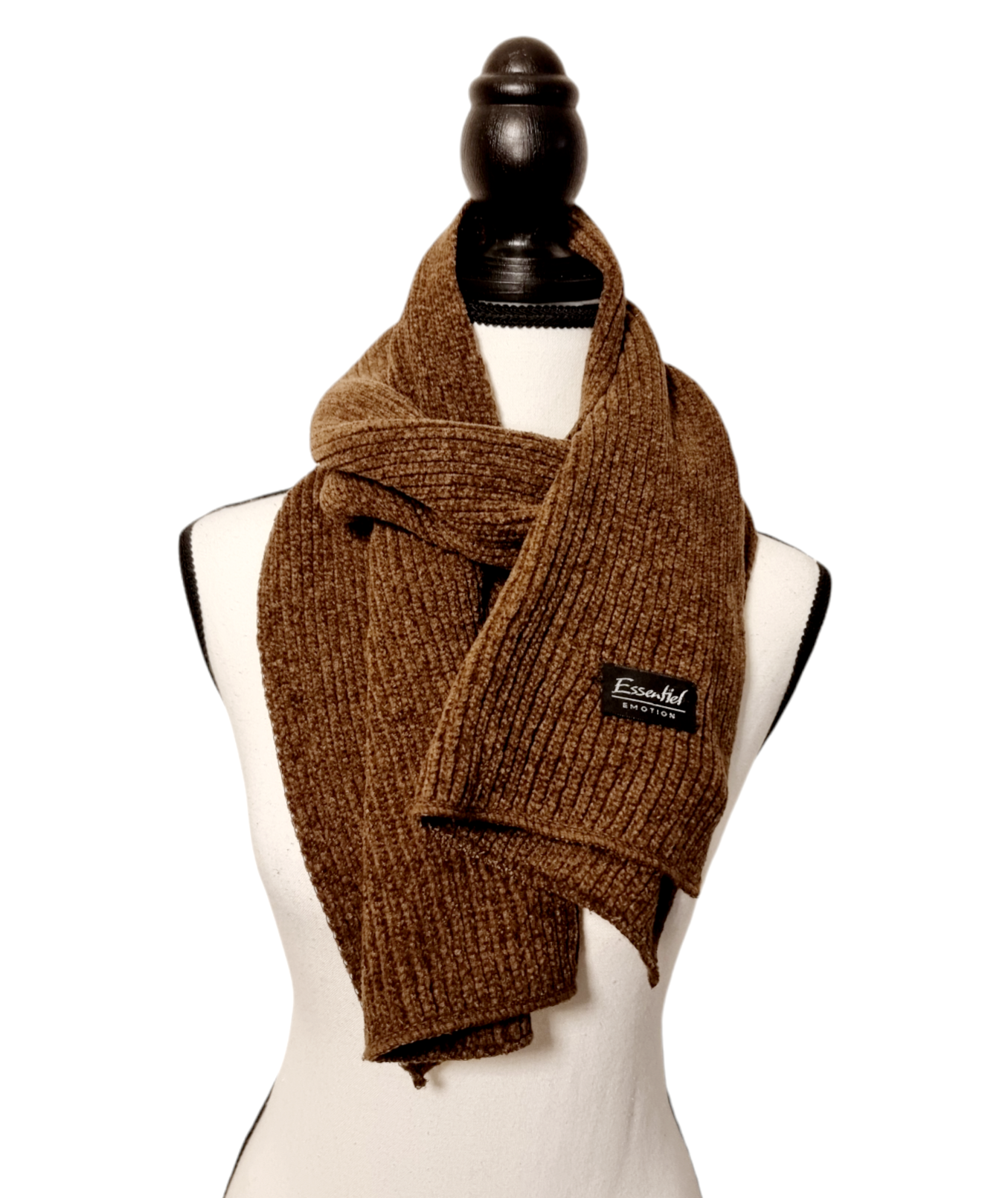 Écharpe Marron Neuve En Laine - Avec étiquettes, Couleur Chaleureuse