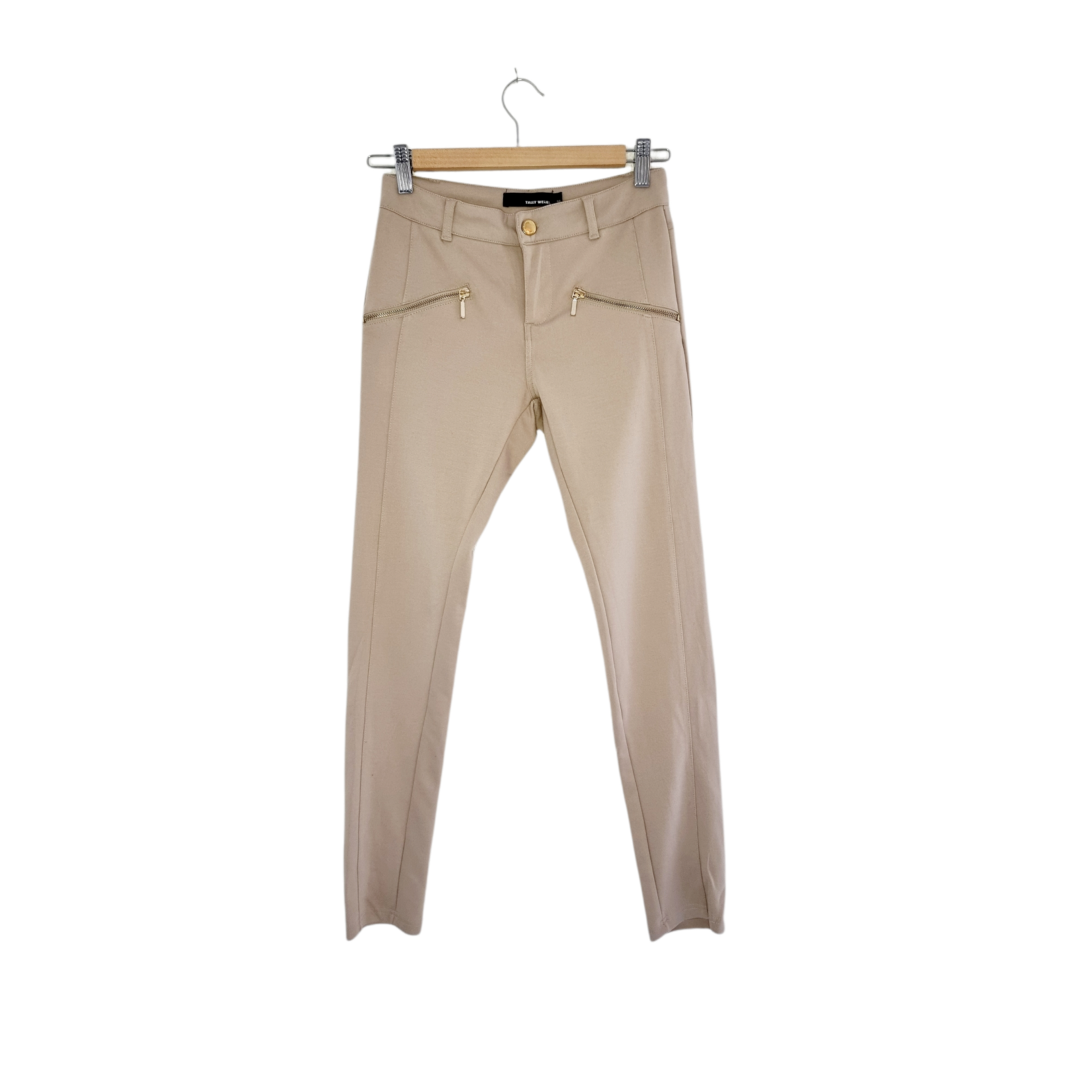 Tally Weijl Pantalon beige avec zips apparents (SIZE : 36)