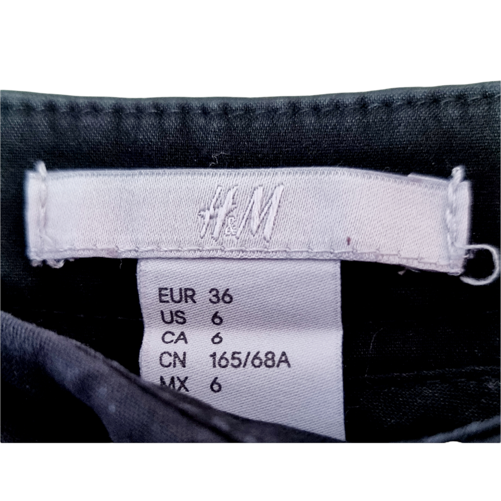 H&M Pantalon business noir avec zips apparents (SIZE : 36)