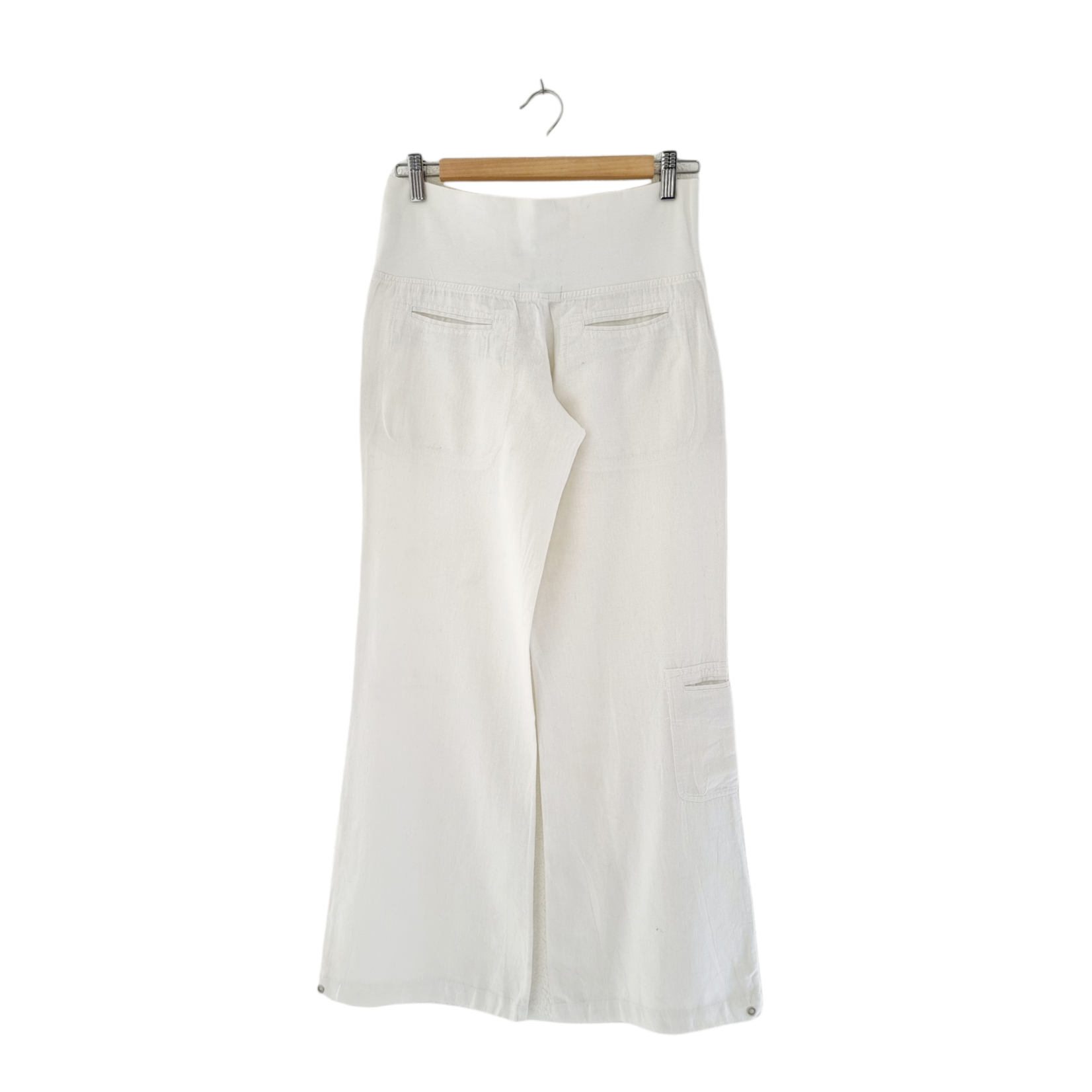 Vert de Rage Pantalon blanc large et léger (SIZE : L)