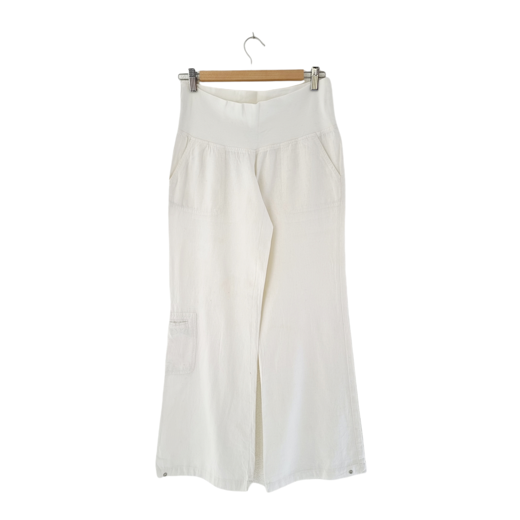 Vert de Rage Pantalon blanc large et léger (SIZE : L)