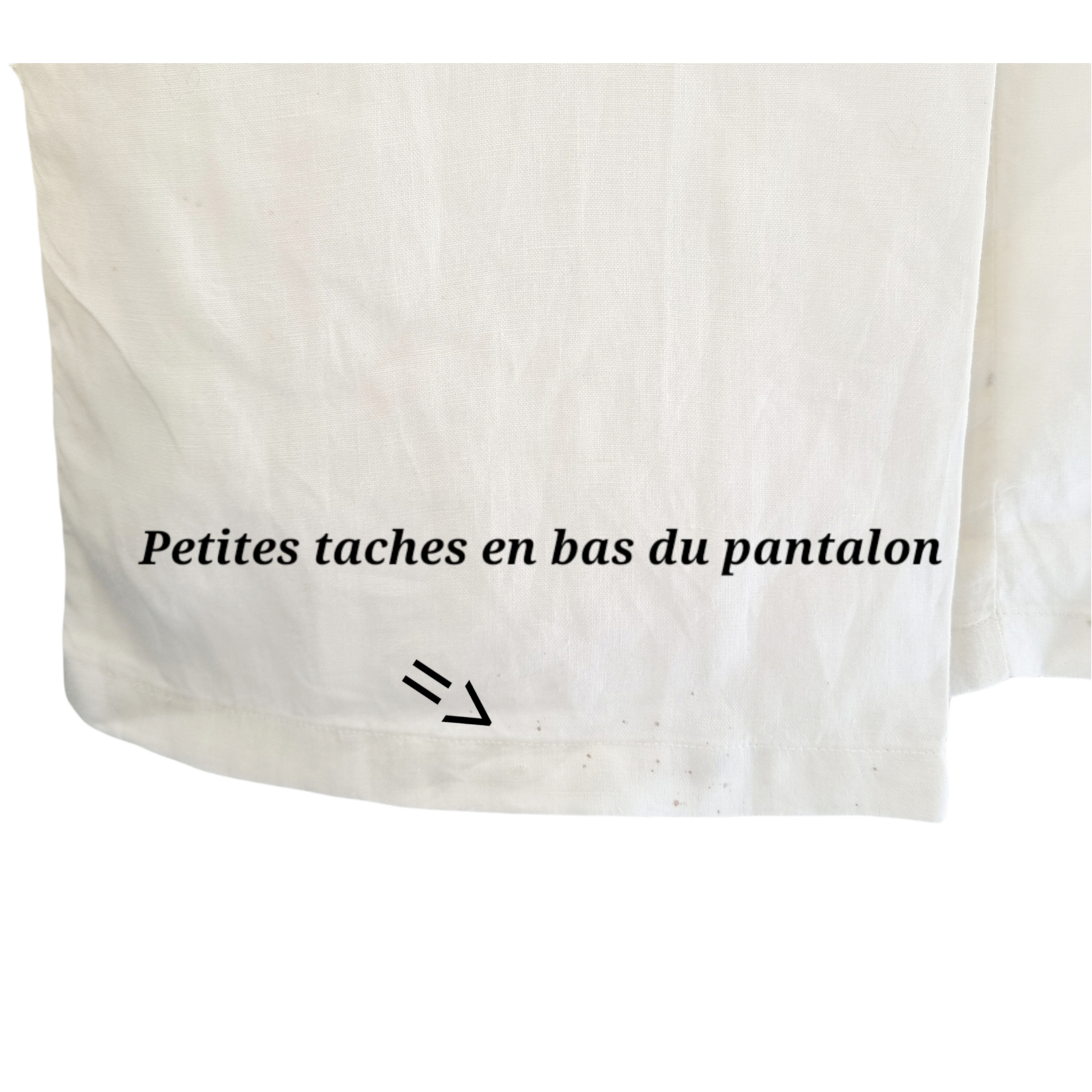 Vert de Rage Pantalon blanc large et léger (SIZE : L)