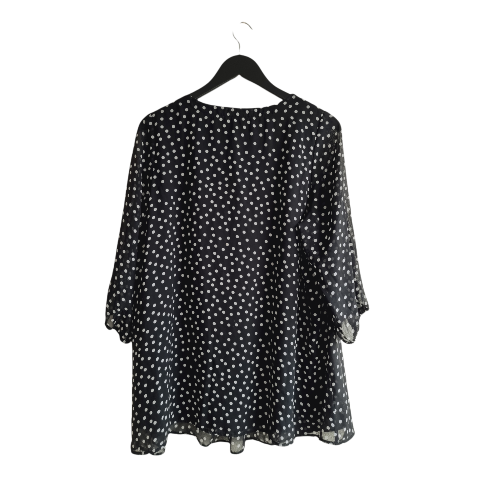 Yessica by C&A Blouse noire à pois blanc (SIZE : L/XL)