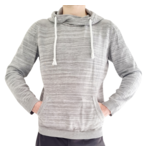 Your Turn Pullover à capuche gis chiné (SIZE : M)