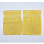 Gant de toilette jaune 19 x 14 cm (2 pièces)