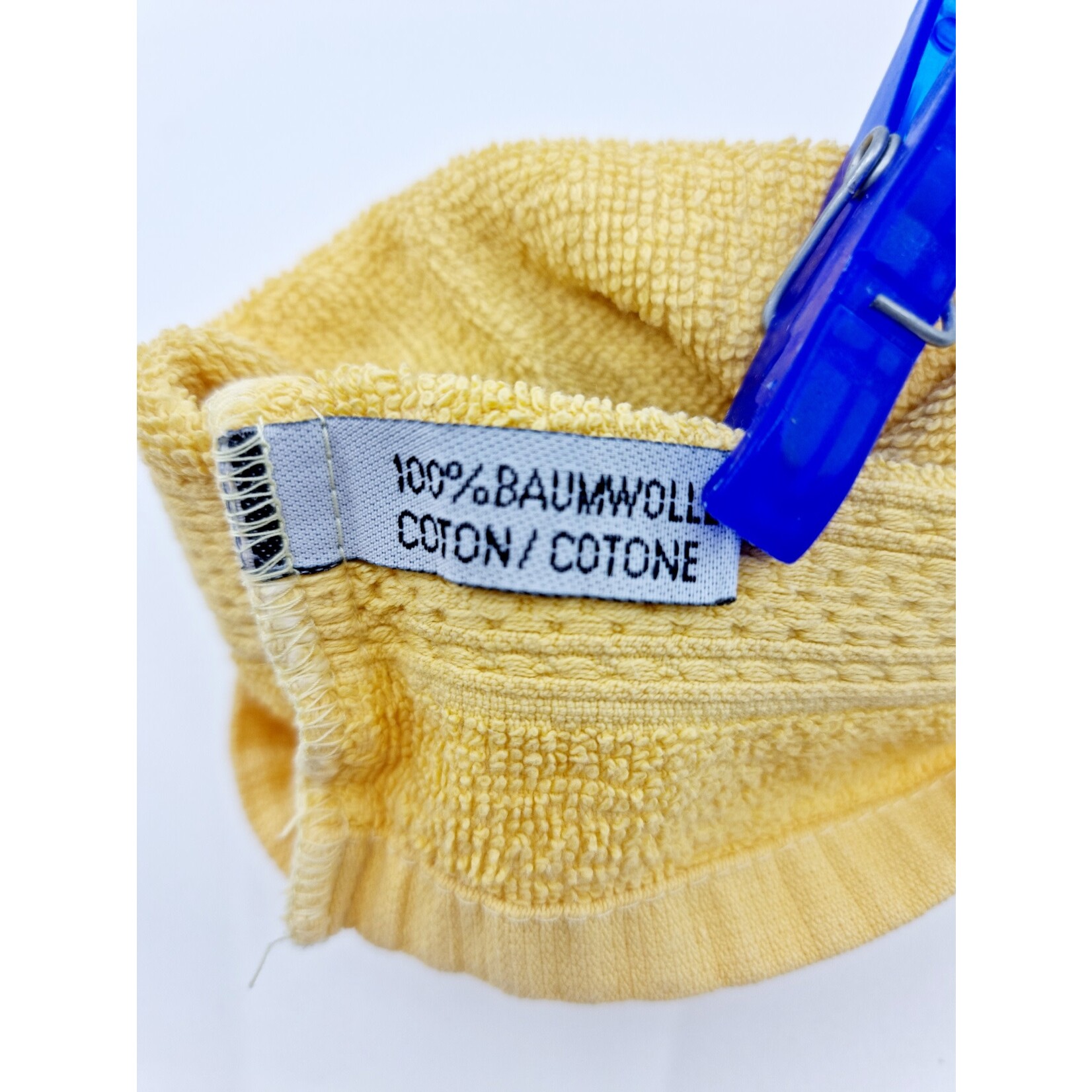 Gant de toilette jaune 19 x 14 cm (2 pièces)