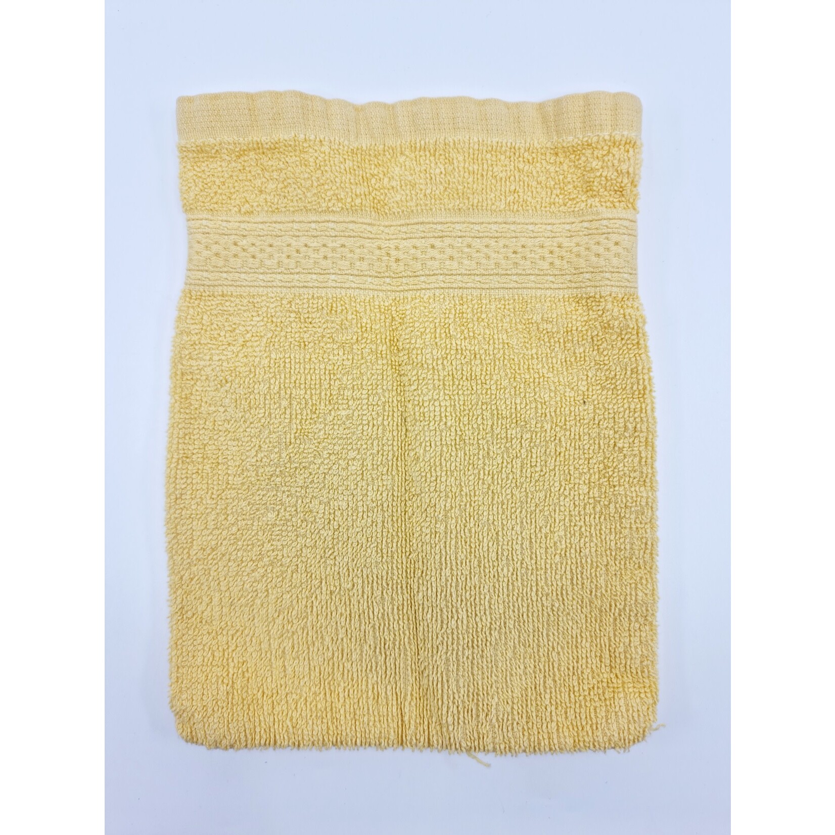 Gant de toilette jaune 19 x 14 cm (2 pièces)