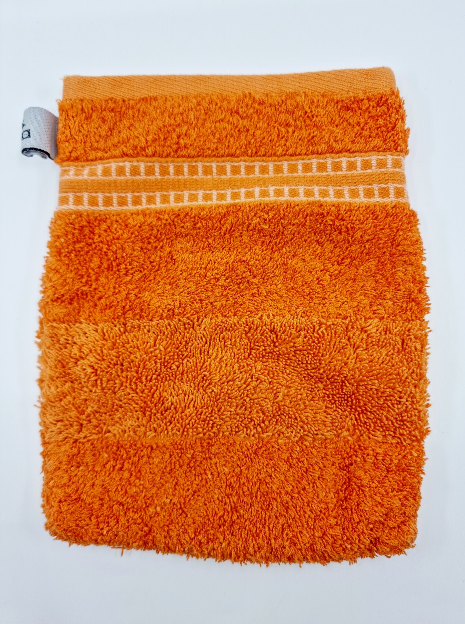 Gant de toilette orange (21 x 16 cm) - Nouvelle ère