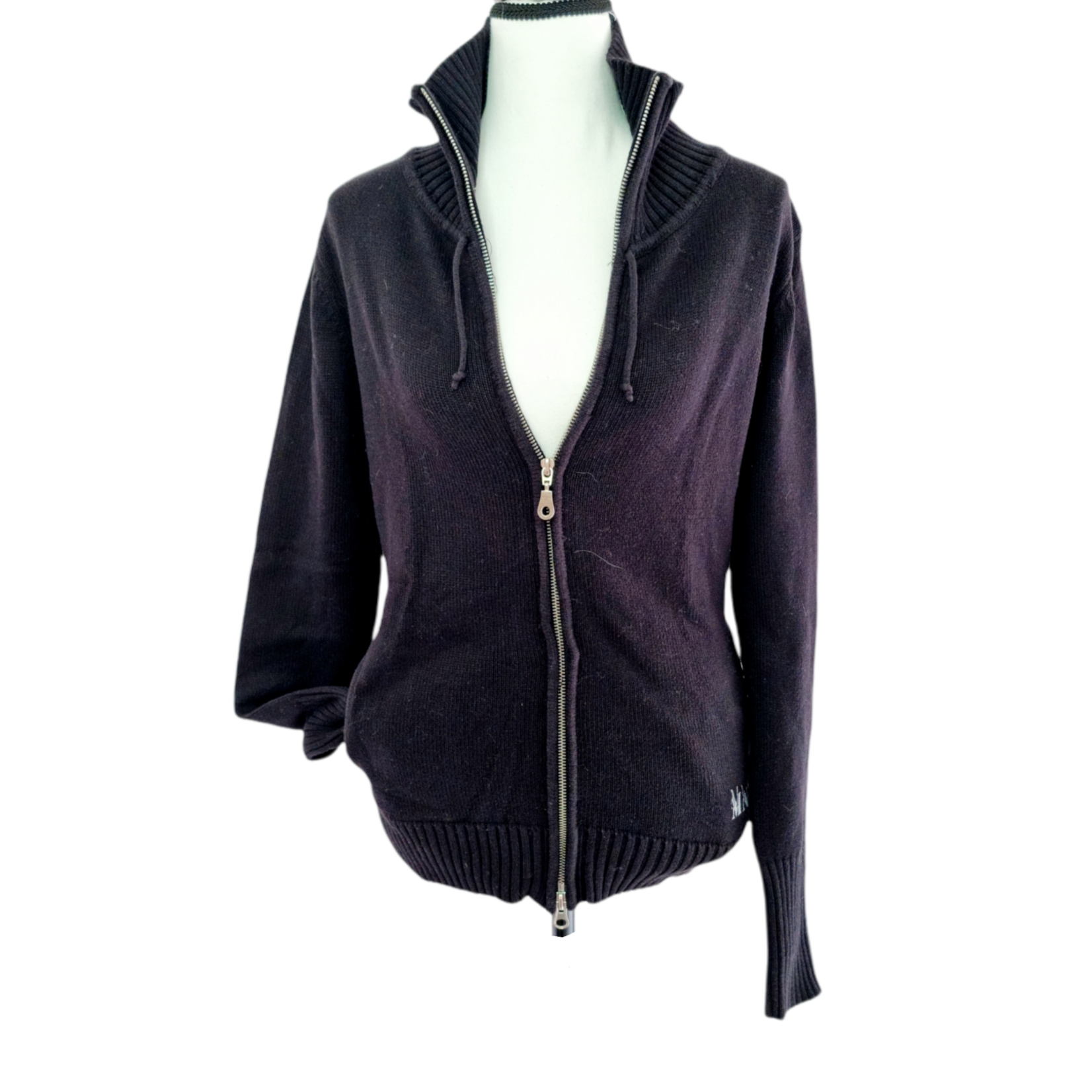 MNG Basic Jaquette noire à col montant (SIZE : L)