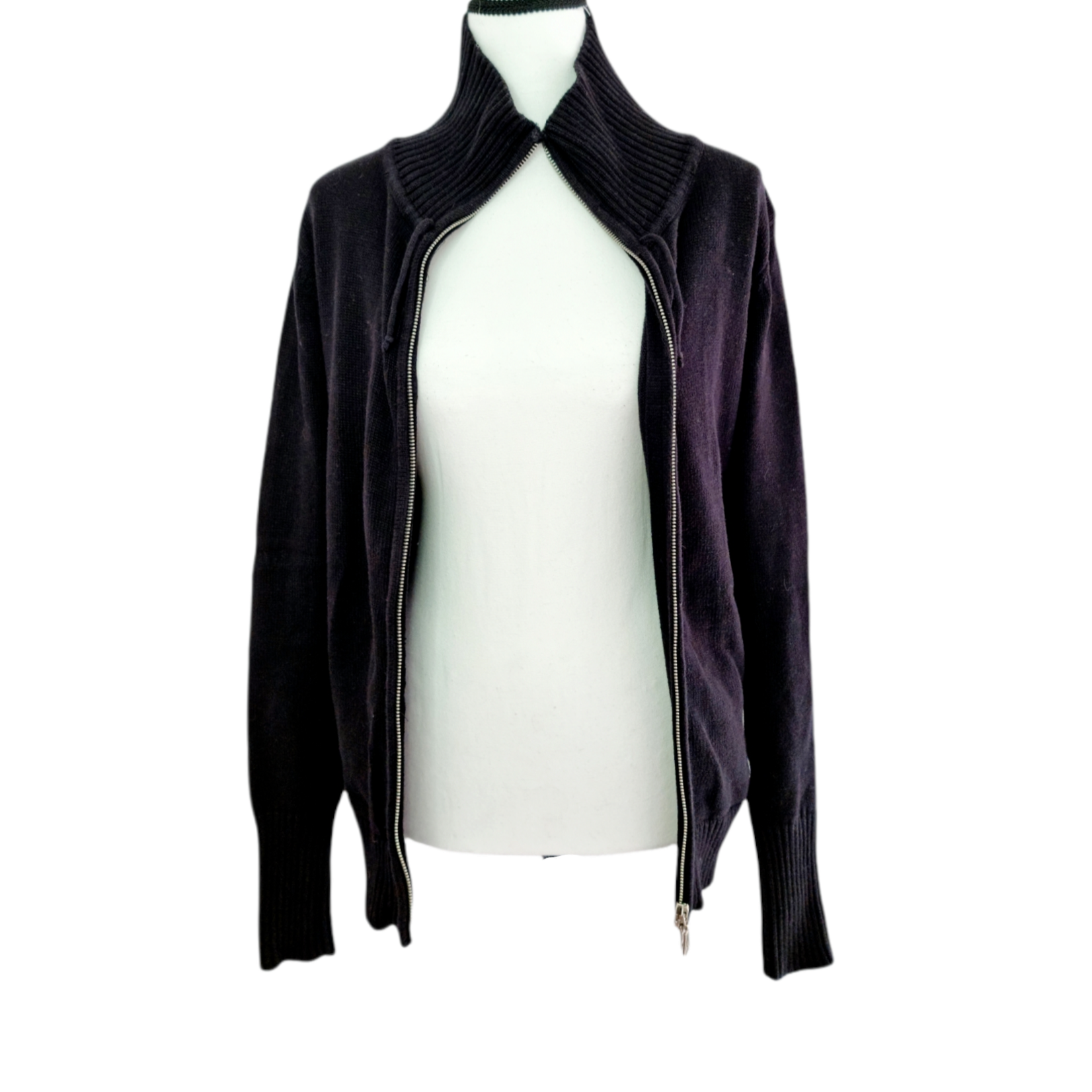 MNG Basic Jaquette noire à col montant (SIZE : L)